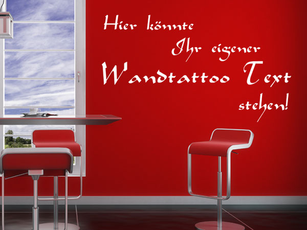 Eigener Wandtattoo Text in der Küche