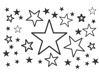 Heckscheibenaufkleber Sterne